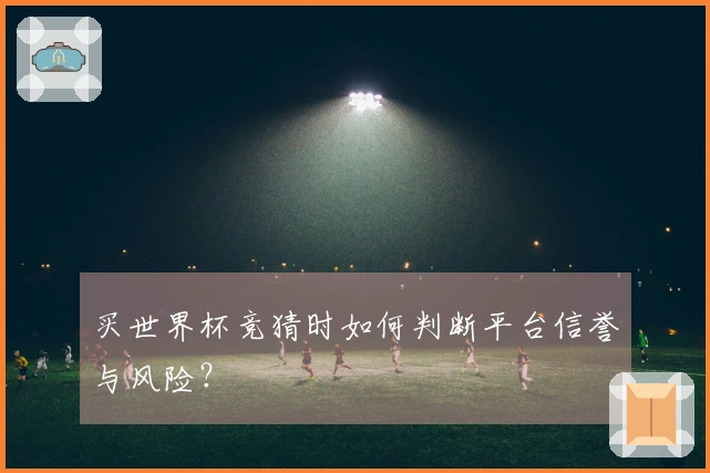 买世界杯竞猜时如何判断平台信誉与风险？